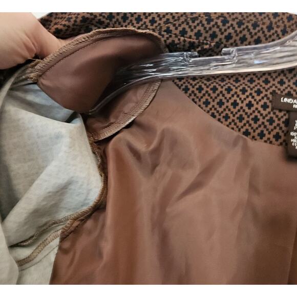 Linda Matthews New York Blazer Women's Large Fitted Jacket One Button Fall Work - Picture 6 of 8